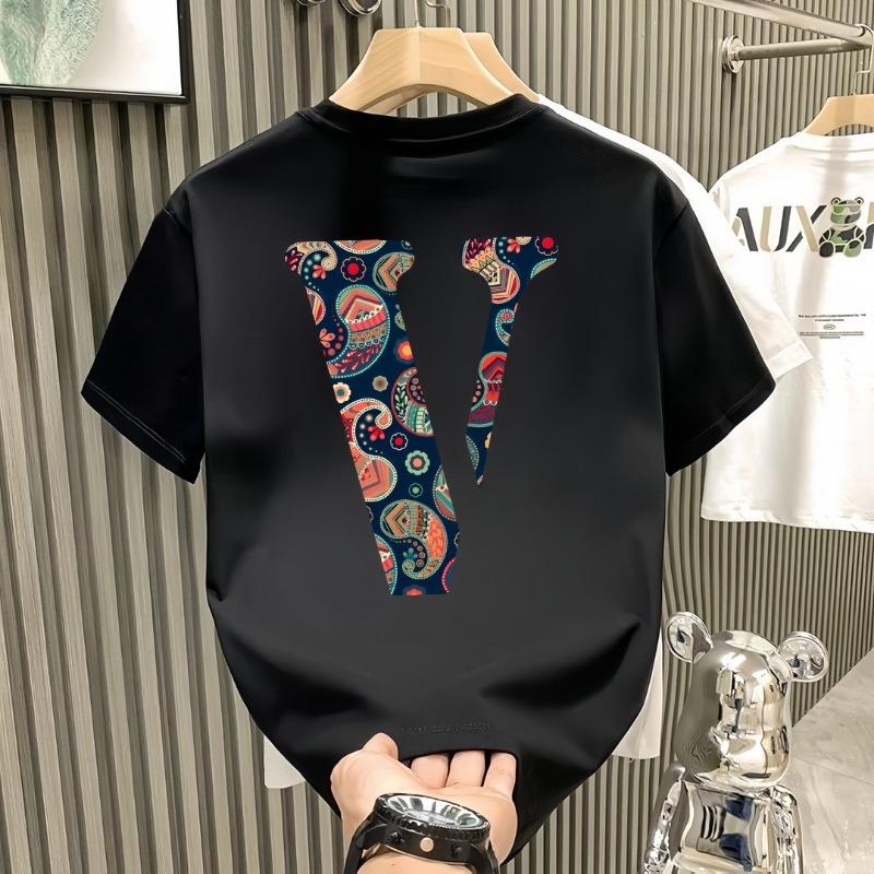 Men Fashion Cartoon Print Crew Neck Casual Cotton Short Sleeve T Shirt