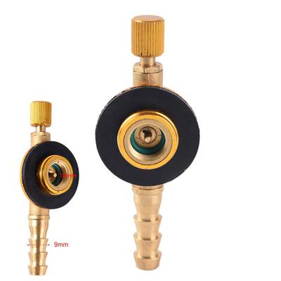 2 stiler Camping Gassbluss Reguleringsventil Sikker Bryter Lading Oppblåsbar Ventiladapter for Flat Tank Flytende Gassylinder