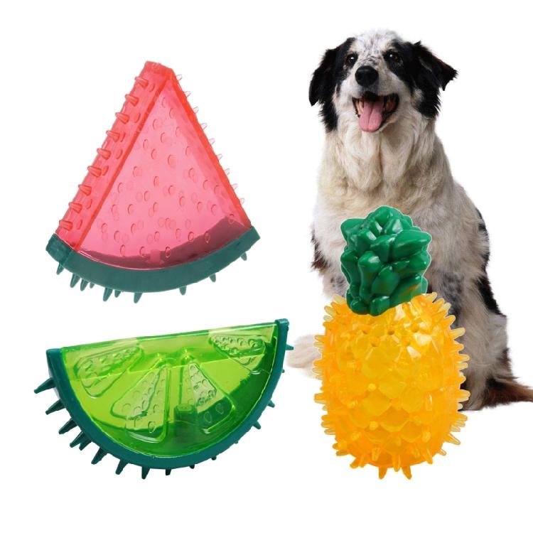 Dog Chew Toy Fruit Shaped Pet Molar Chew Teething Toys Safe Silicone