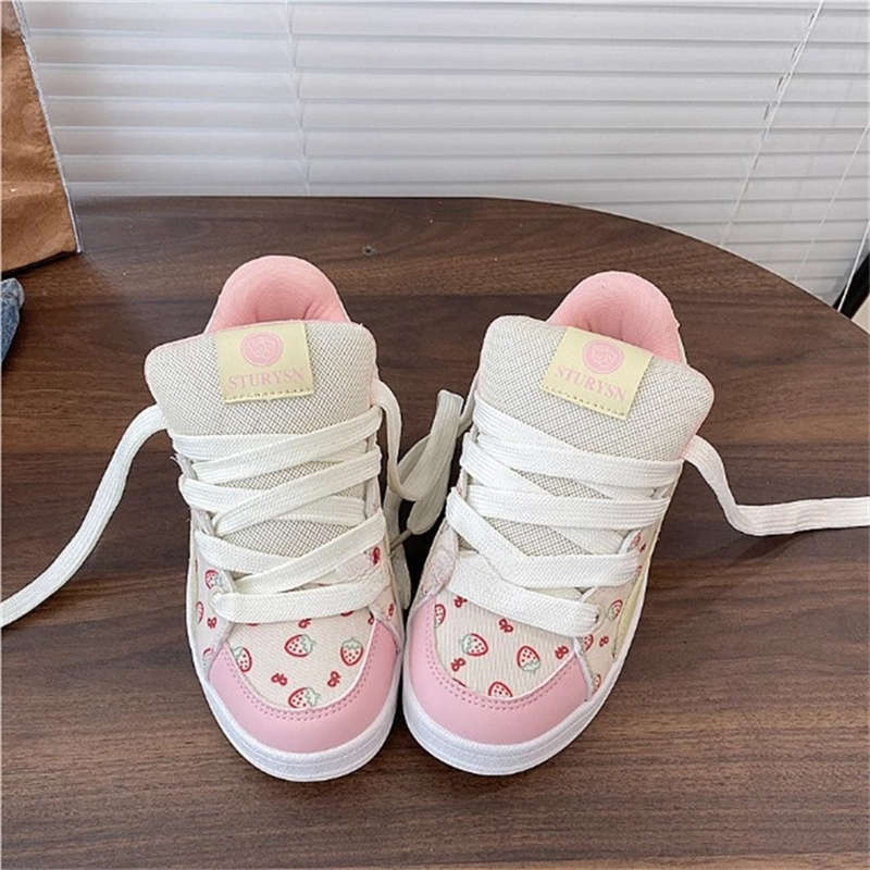 

Милый пудровый студенческий оригинальный подбор цвета нишевые туфли для хлеба женские 2025 осень новая универсальная повседневная спортивная обувь для скейтборда прилив 40 розовый