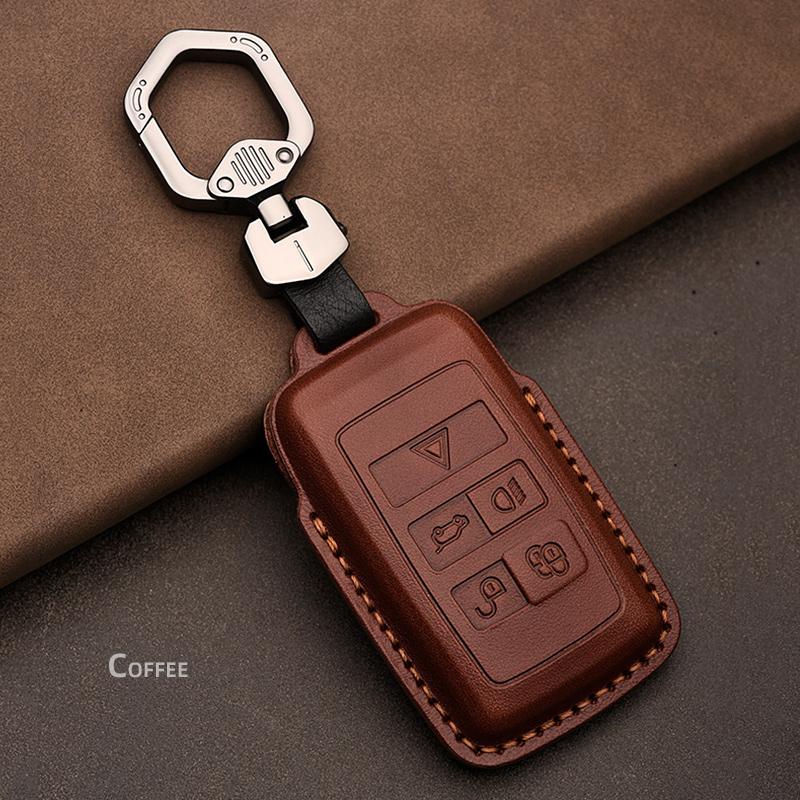 Δερμάτινη Θήκη Κλειδιού Κατάλληλη για Land Rover LR4 Range Rover Sport Freelander 2 Discovery Jaguar E-Pace XF XJL XK XE XJ