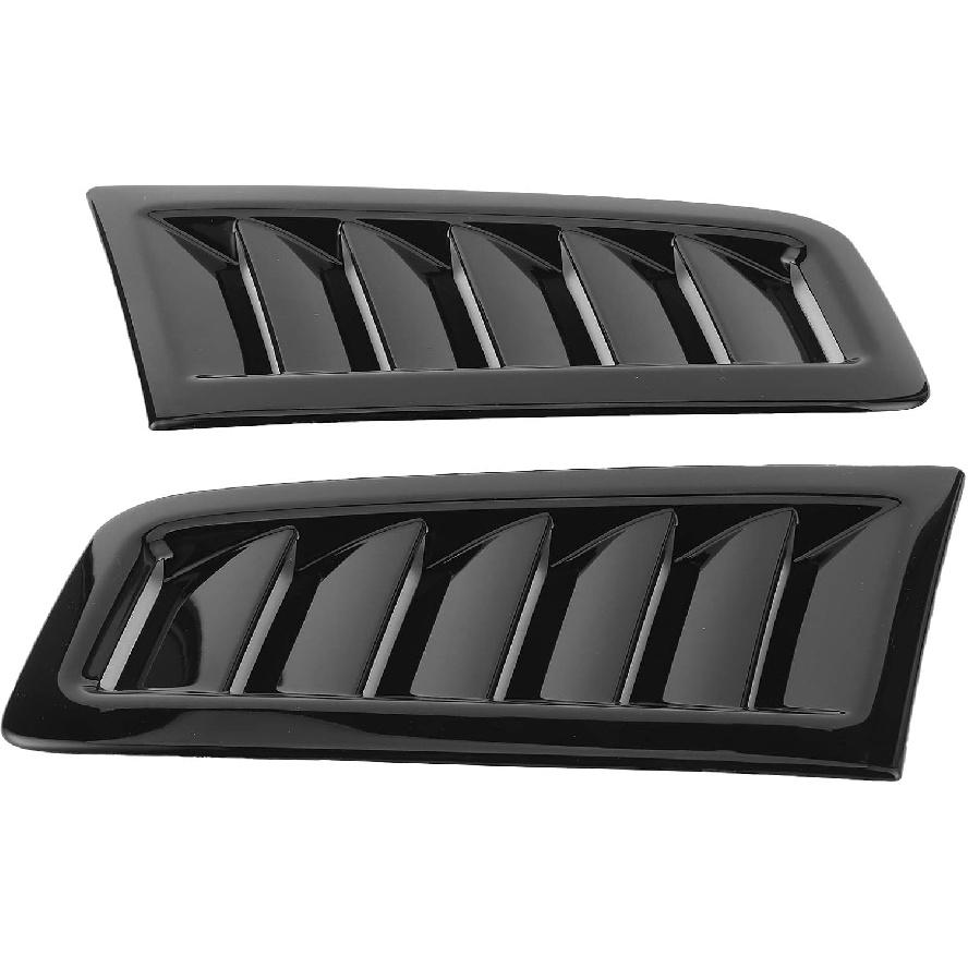 Hood Vents, 2Pcs Universal Car Hood Vent Wear Bonnet Vents Practical Engine Hood Vents for Focus RS MK2 (Glossy Black)