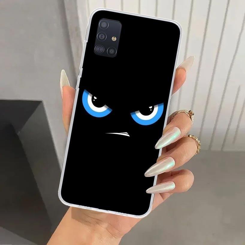 Funny Face Cute Phone Case for Samsung Galaxy A52 A32 A22 A12 A02S A50S A30S A10S Note 20 Ultra 10 Plus S10 A31 A20 A71 A72 Gala