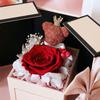 Rosen-Design Ewige Blume Schmuckschatulle Doppeltür Valentinstags-Geschenkbox Geschenkverpackung