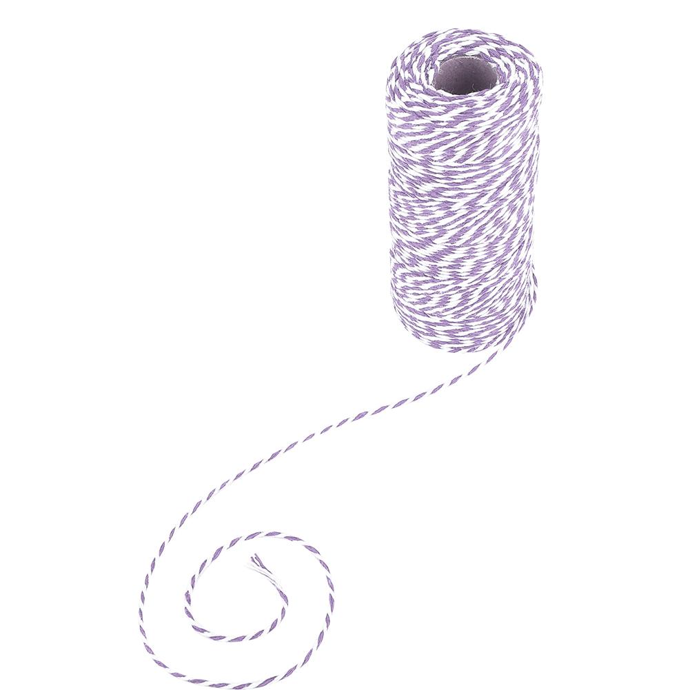 100m Double Color Cotton Thread Twine String Decoration(red White)