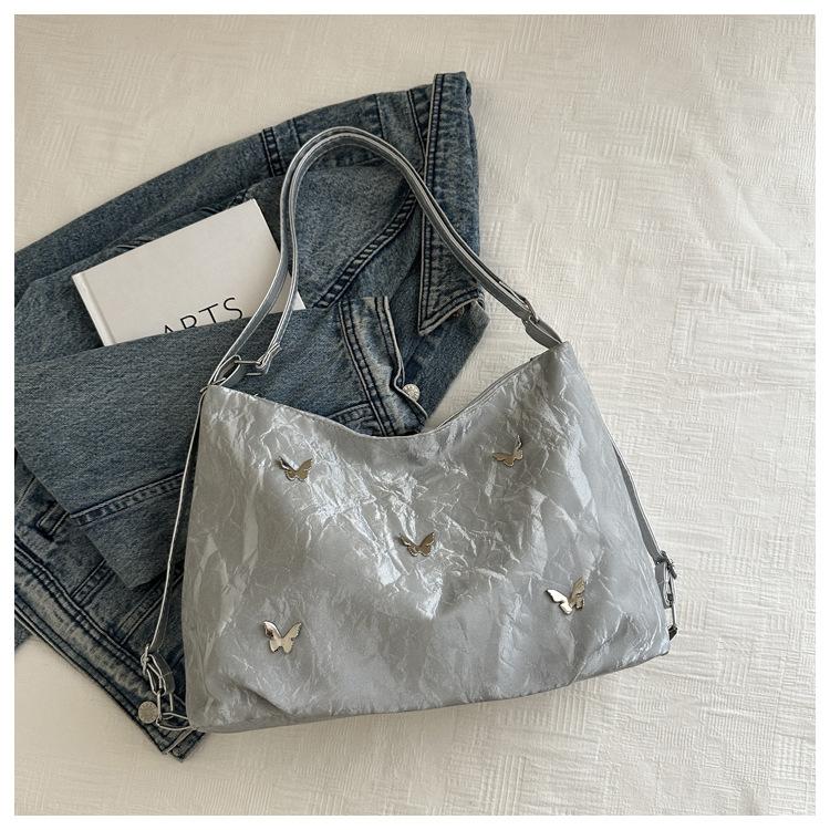 Weiche Leder Schmetterling Großes Fassungsvermögen Hoher Wert Sanfte Schultertasche 2025 Sommer Neue Damen Schulter Umhängetasche