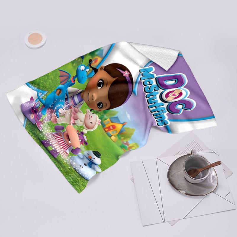 proof beach towel with Doc McStuffins pattern - soft,absorbent,quick-drying,machine washable - perfect for swimming,camping,bathing