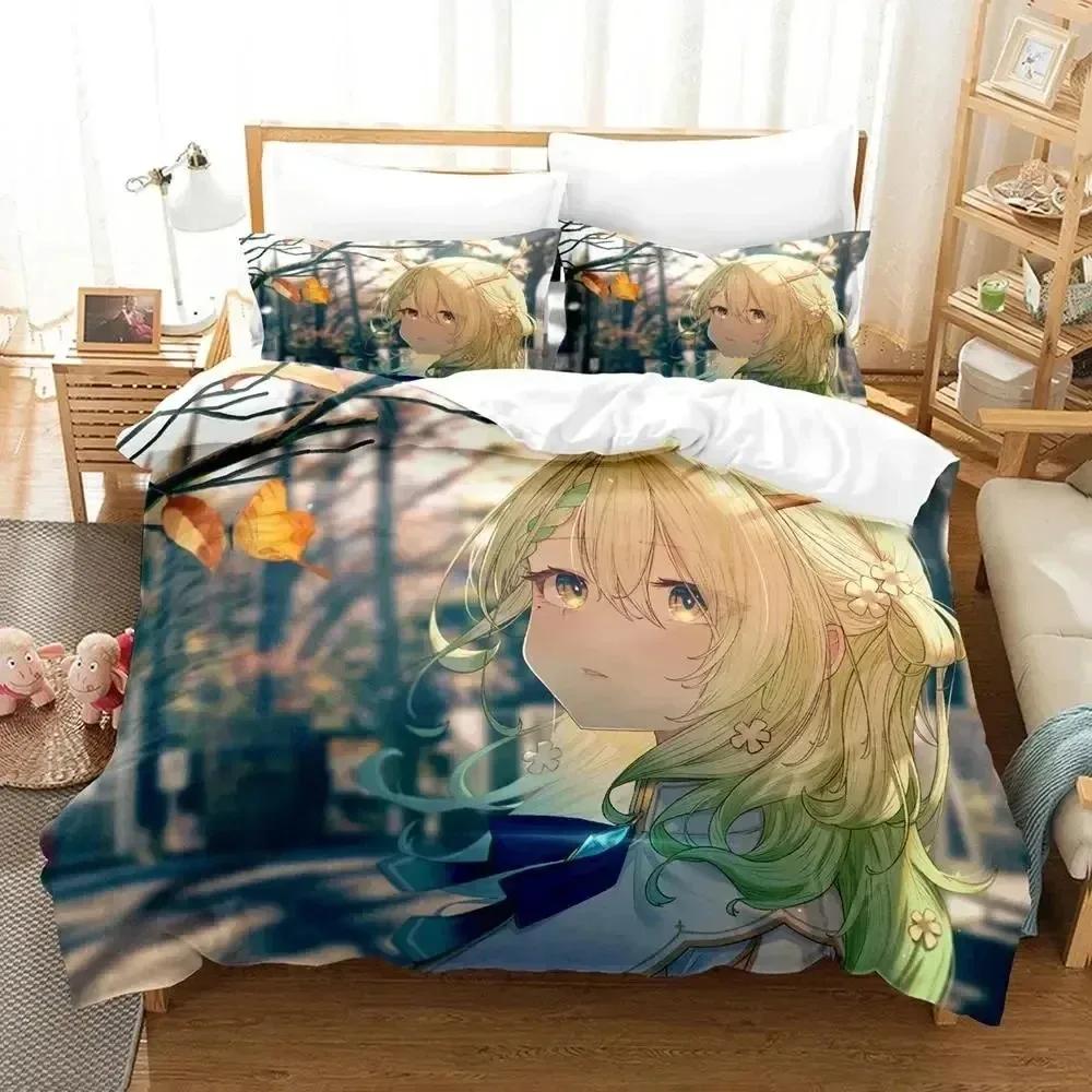 3DAnime Ceres Fauna Ch. hololive-EN Bettwäscheset Bettbezug Bettset Steppdeckenbezug Kissenbezug Steppdecke King Queen Size Jungen Erwachsene