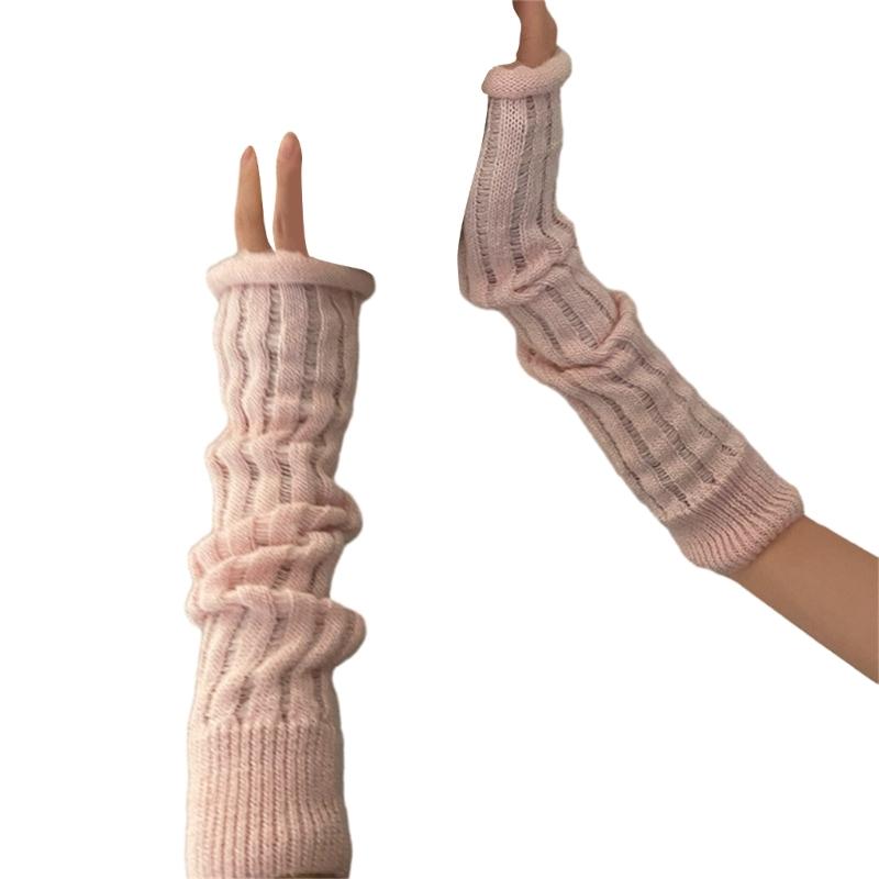 Womens Vintage Sleeve Winter Wrist Gloves Wrist Warmer Gloves Y2K Glove Fingerless Gloves for Halloween Party
