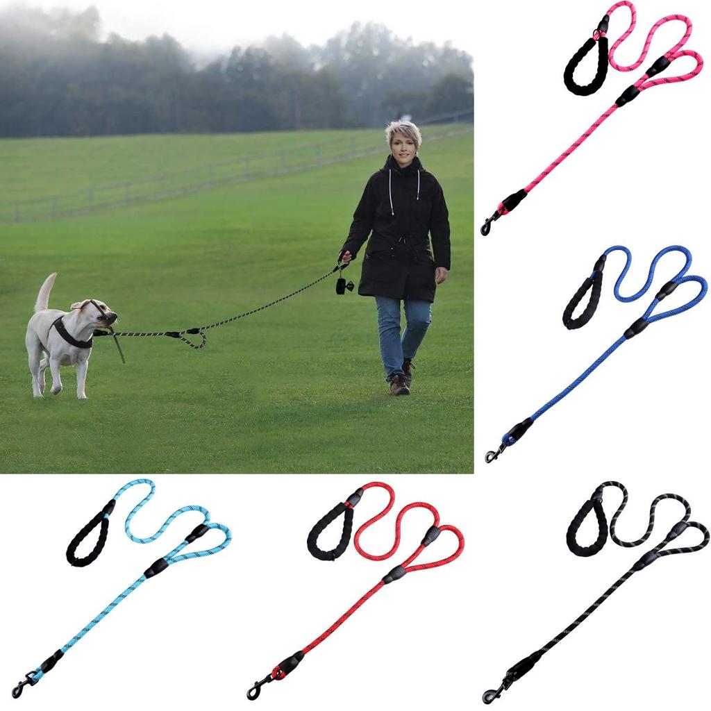 Pioneer Rope Petcore Dog Leash Traffic Padded Two Handle Heavy Double Reflective