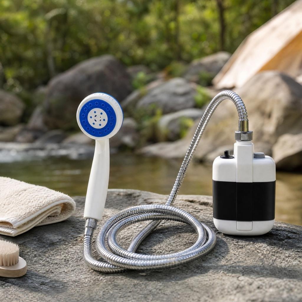 Outdoor Shower for - Portable Battery Operated Shower for Hiking, Beach and Travel