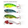 4pcs Metal VIB Fishing Lures Bass Spoon Crank Bait Artificial Bait Fishing Lure with Hooks Tackle