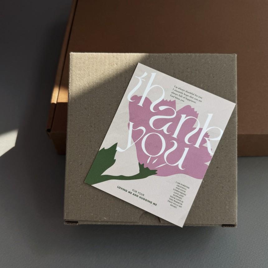 30pcs Tulip Floral Square Thank You Cards - DIY Gift Wrapping Greeting Tags for Mother's Day/Valentine's