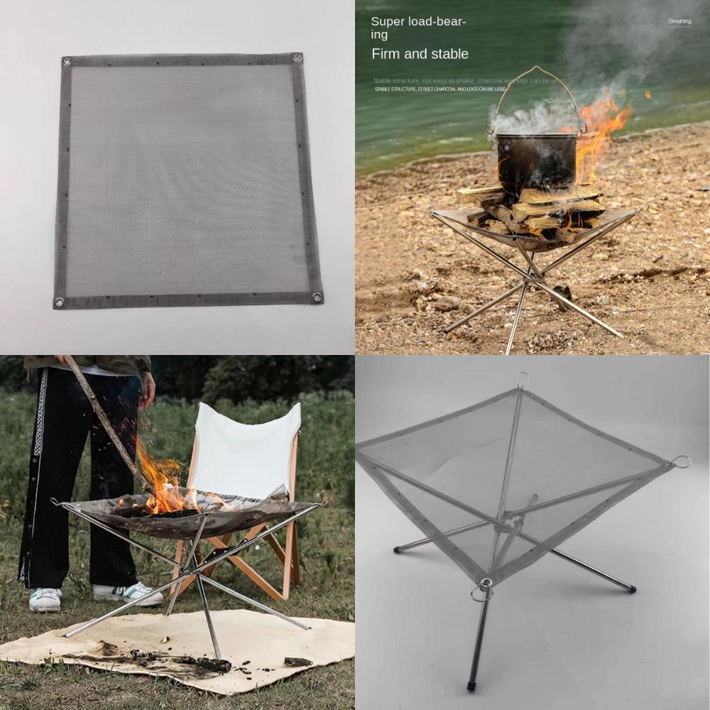 

Високотемпературна сітка для кемпінгу та барбекю на відкритому повітрі, сітка для нагрівання для багаття 42×42cm