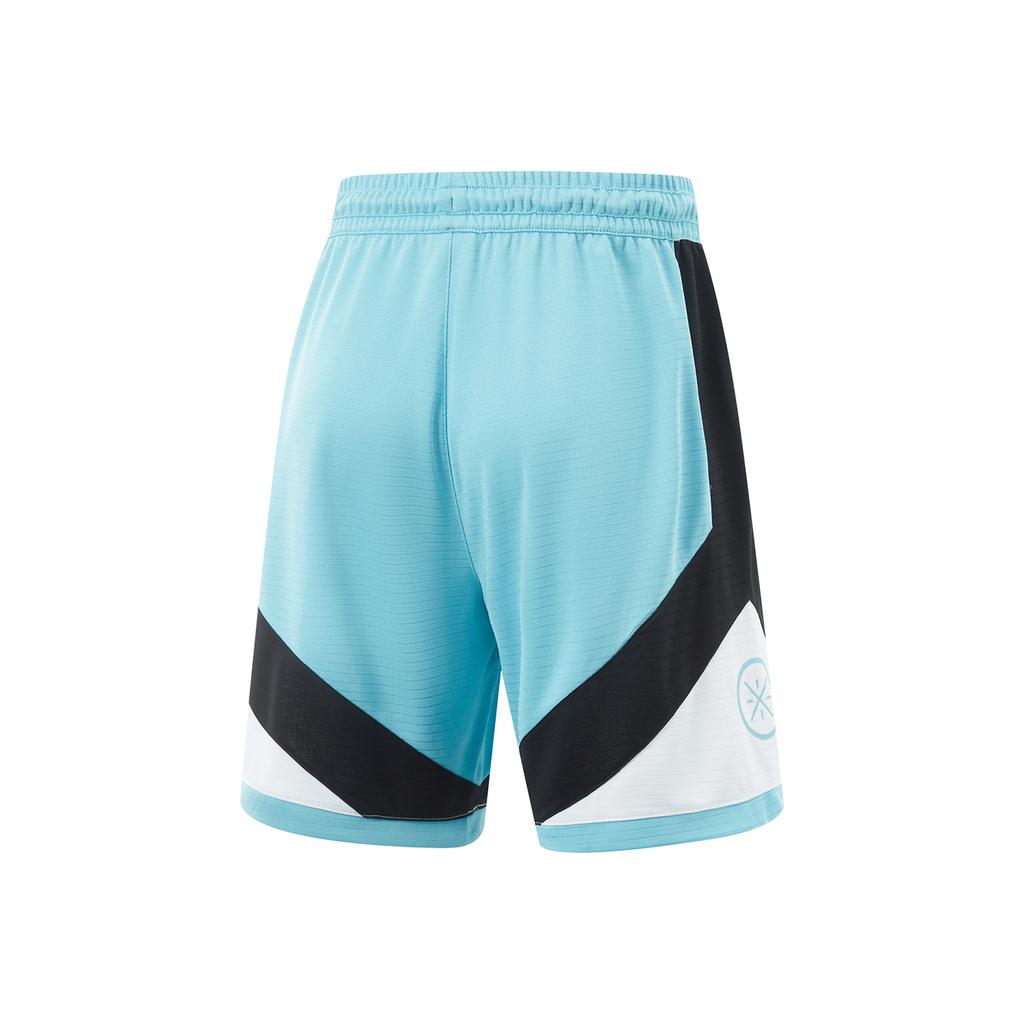 Li-Ning Color Block Simple Versatile Comfortable Sports Shorts Men shorts Off-White Blue AAPV019-5