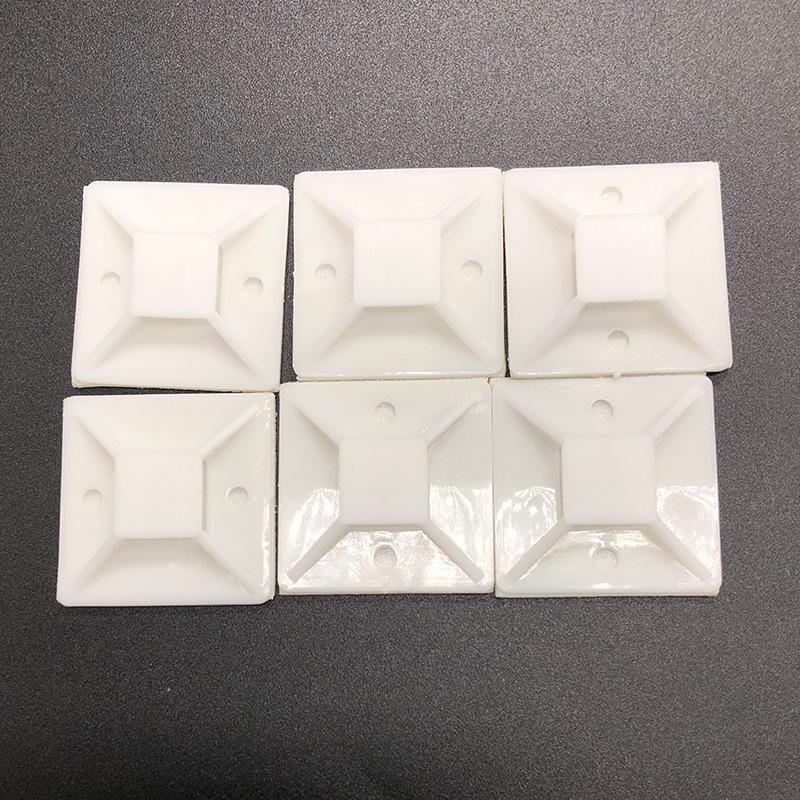 Suction Cup Cable Tie Mount Set, 20x20mm, 1000 Pieces - Electronic Accessories and Power Cord Clips