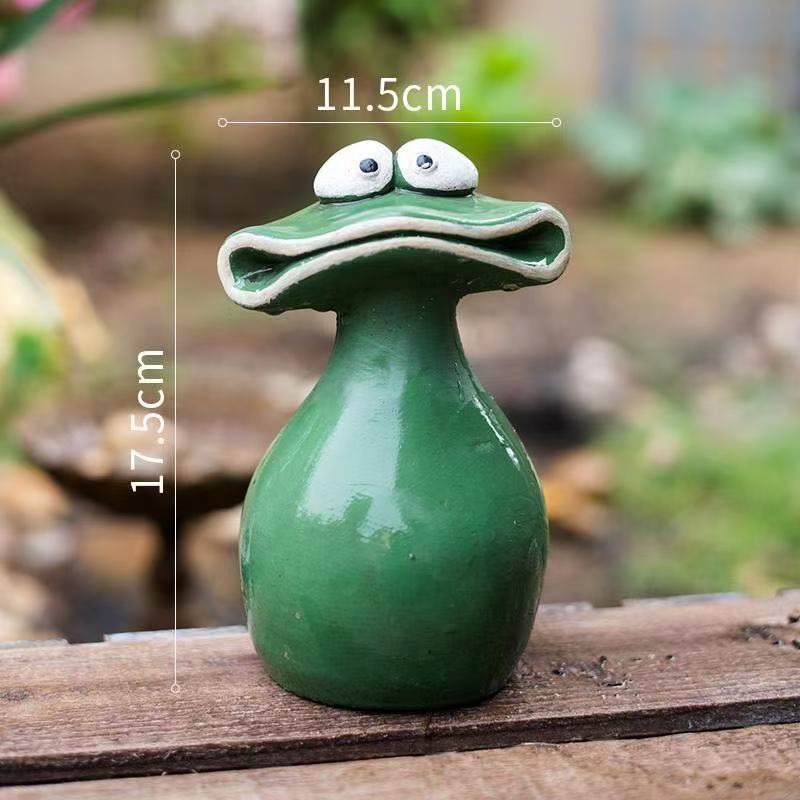 Süßer Frosch Drei-Familien-Dekorationsornament Großmaulfrosch Tier Kreativität Spaß Hof Gartenornament Geschenk