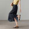 SOFSIL 2026 Summer Pleated Plaid Midi Skirt