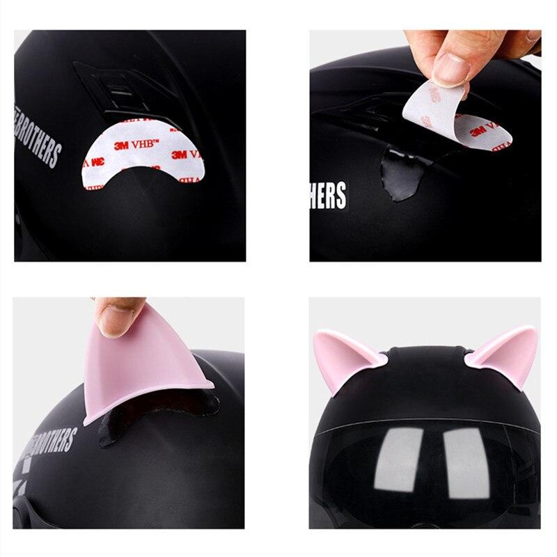 Samochód motocykl kask rowerowy kot piękna dekoracja uszu motocykl terenowy twarz pełny kask terenowy samochód diabelskie rogi Casco Moto