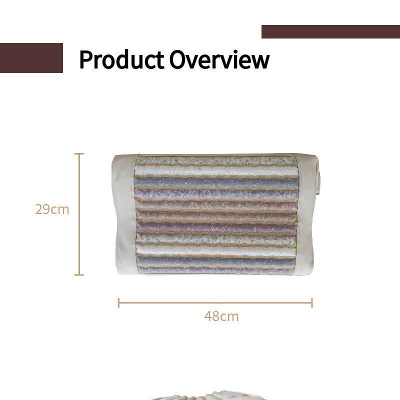 Rainbow Natural Latex Massage 7 Kristaller Kudde Negativ Jon Kudde Ametist Jade Ädelsten Sova Ingen Uppvärmd Terapi Kudde