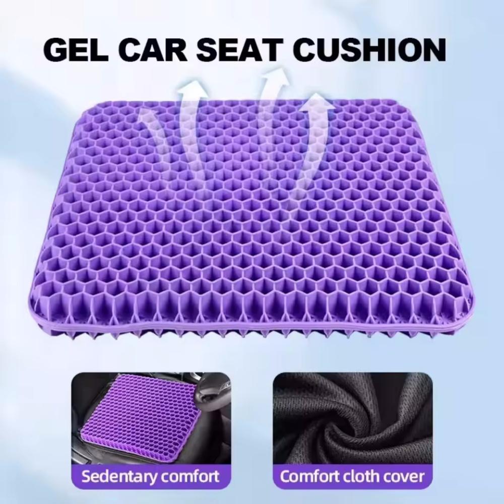 Gel Seat Cushion Summer Breathable Honeycomb Design For Pressure Relief Back Tailbone Pain for Home Office Wheelchair Chair Cars