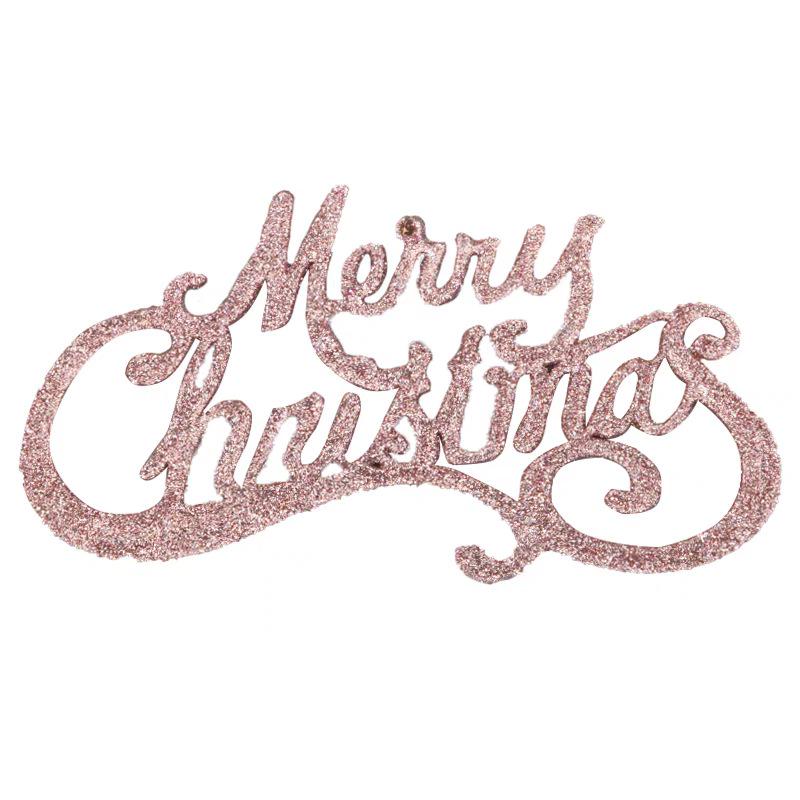 Hong Yu Christmas Decorations: Plastic English Letter Tree & Wreath Ornaments