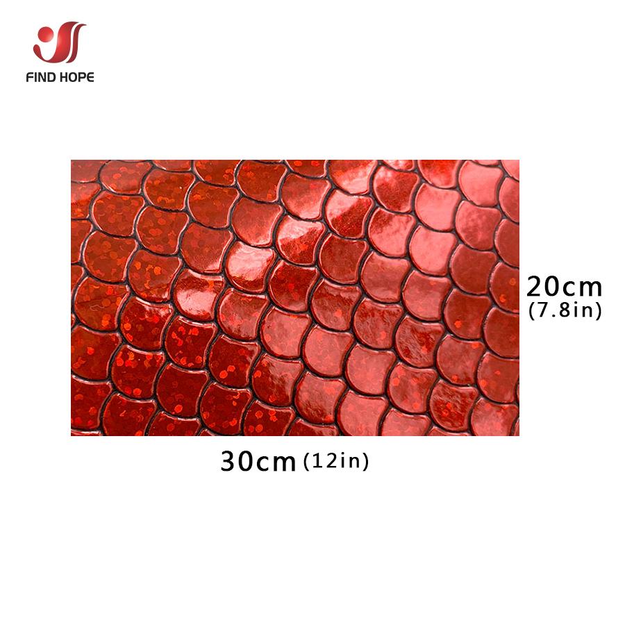 Holographic Iridescent Sparkle Mermaid Scale PU Faux Leatherette Fabric Foil DIY Bow Bags Craft Making Earring Handmade