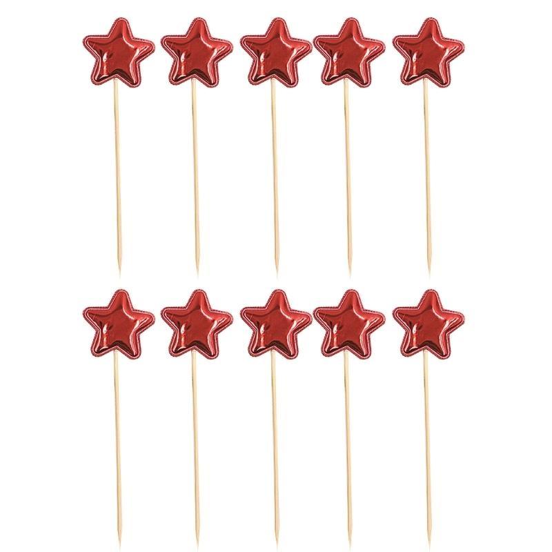 10xLove Heart/Crown/Star Shaped Insert Falgs Babies Shower Decoration for Party