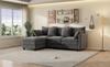 L-Shaped Corner Sofa with 4 Cushions and 3 Backrests, 3-Seater Sofa with Chaise Longue, Capacity up to 120 kg, Living Room Sofa 212×150×90 cm, Grey