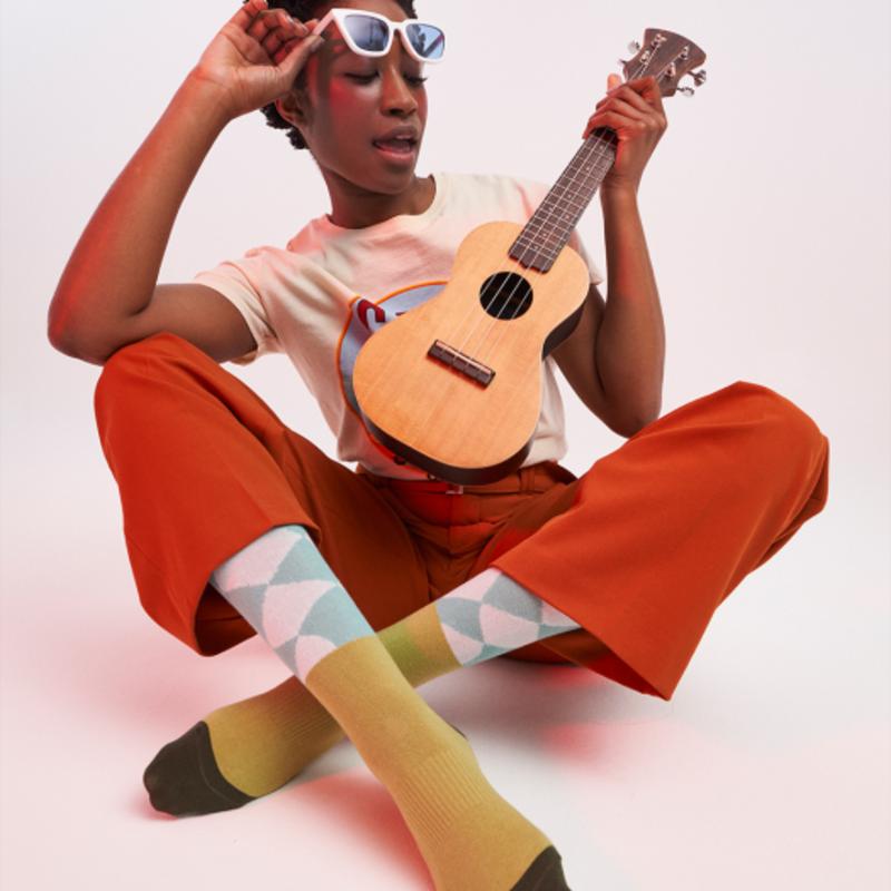 SoxOverWhatever Aesthetic Indie Olive Green [S/M] Crew