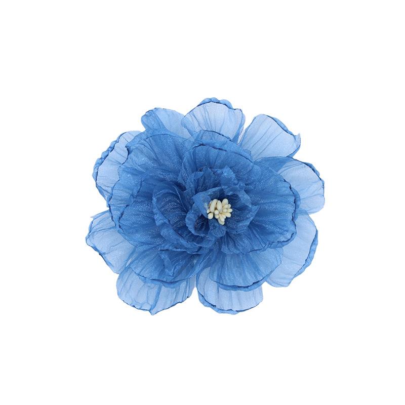 

Новый цветок из органзы с обожженным краем, своими руками, свадебный цветок на голову, цветок на запястье, цветок на грудь, одежда, обувь, шляпы, аксессуары, цветок