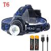Ultra Bright White Laser LED Headlight Wave Sensing Zoom Flashlight Rechargeable Outdoor Night Fishing Head Mounted Headlight