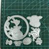 Kovové vykrajovátka Vánoční sob Ražební šablona Vykrajovátka pro výrobu přání Scrapbooking Papírové řemesla DIY Šablona Forma