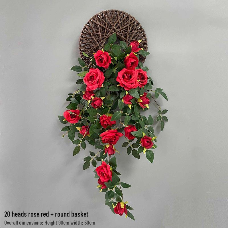 Wisteria Vine Artificial Silk Flower Wall Hanging for Indoor Decoration