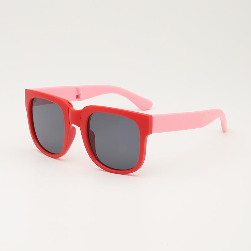 Folding Fashionable UV Resistant Baby Sunglasses New Box Art Children's Glasses Trend