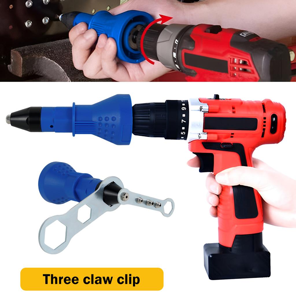 Elektrisk Popnit-omvandlingsadapter Elektrisk Nitmutternyckel Sladdlös nitverktyg Lågt ljud 360° Spikfångande design