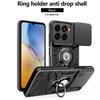 Hybrid Armor Shockproof Case For ZTE Blade A56 4G Z2473 Sliding Window Metal Ring Holder TPU Frame Plastic Phone Cover Fundas