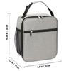 Thermal Lunch Bag for Women Gray Oxford Cloth Aluminum Foil Insulation Shoulder Bag Waterproof Picnic Cooler Container Handbags