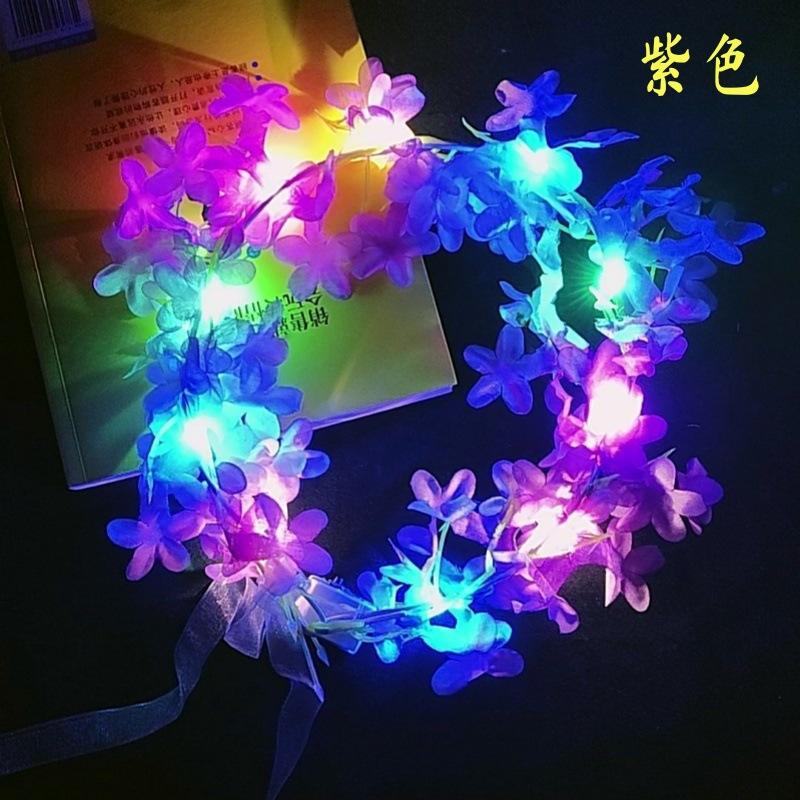 

1 шт. Женская Девушка Светодиодная Гавайская Лей Повязка на Голову Светящаяся Подсветка Подружки Невесты Свадебный Цветочный Венок Венок День Рождения Свадебная Вечеринка