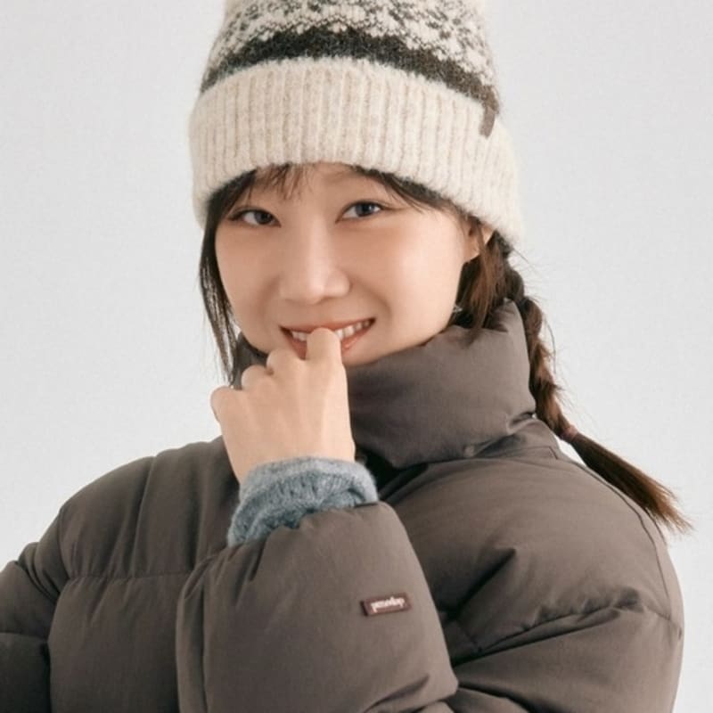 

DEPOUND snowflake pattern beanie - butter butter