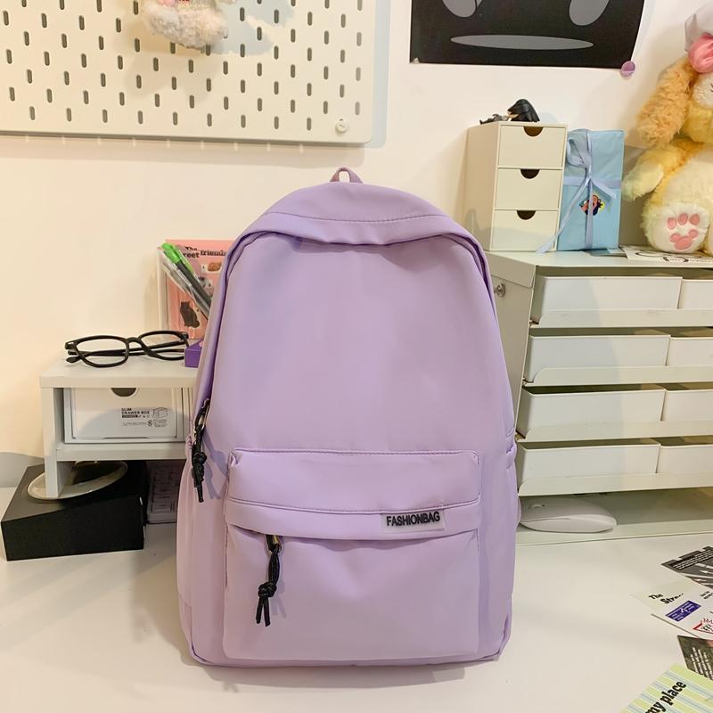 Rucsac de culoare solidă Rucsac de călătorie de mare capacitate pentru femei