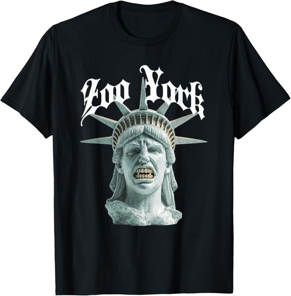 Zoo York Statue of Liberty Gritted Gold Grillz Hip Hop T-Shirt
