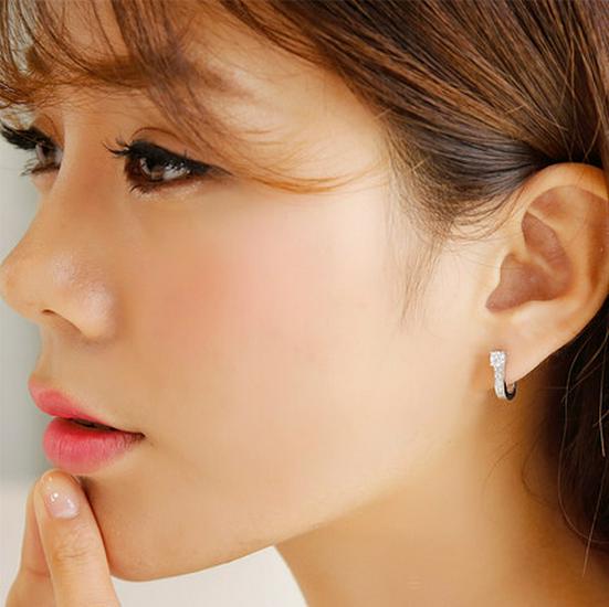 Jin Yali Fashion Korean Zircon U-Shaped Earrings