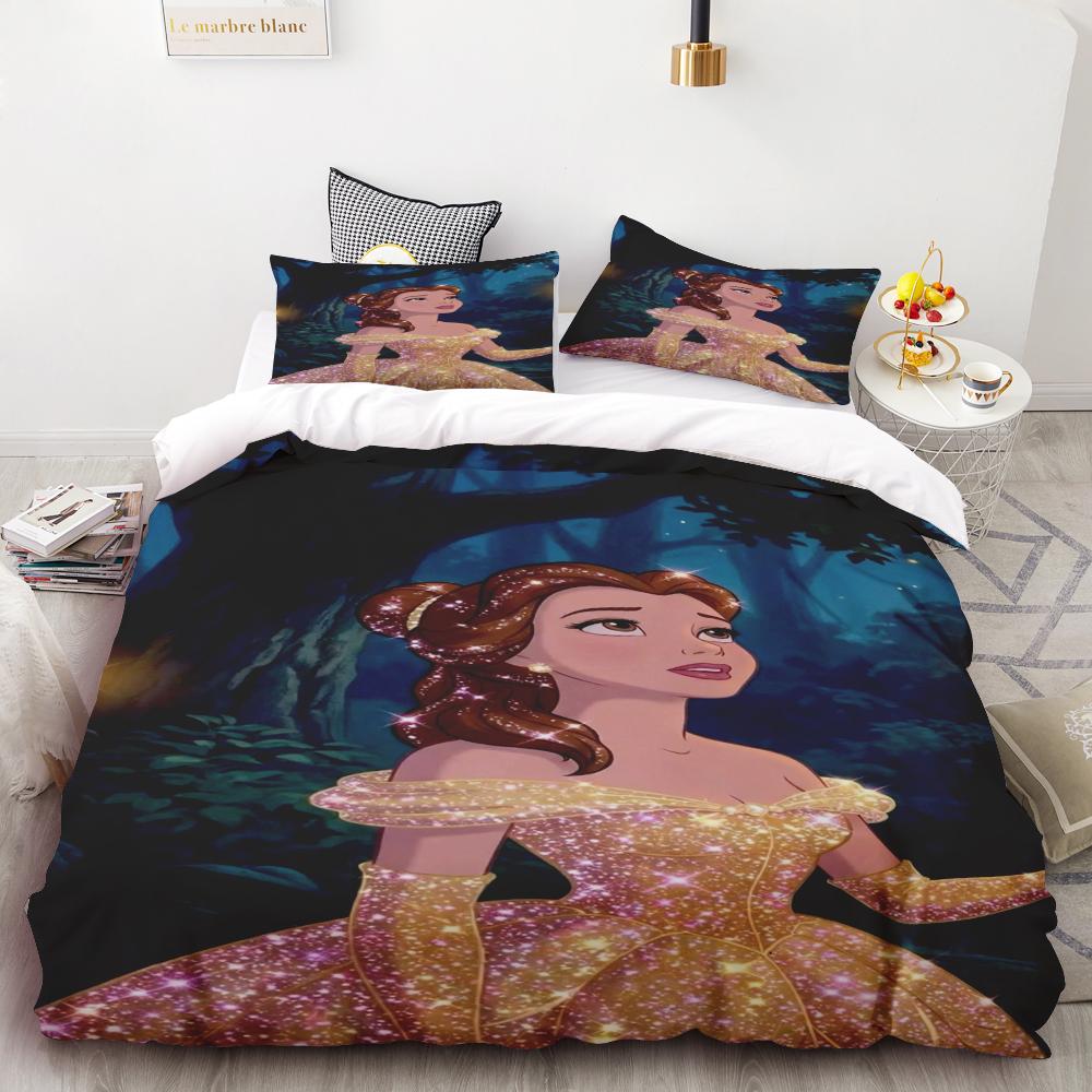 Disney Snow White Duvet Cover Princess Series Set Comforter Bedding Children'S Bedding Set 3-Piece 1 Quilt Cover King Size