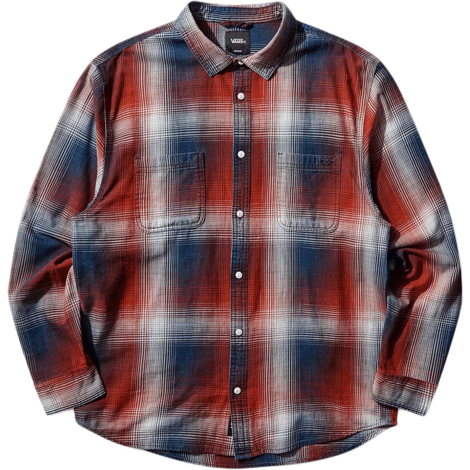 Vans Plaid Single Button Pocket Long Sleeve Shirt Men shirts VN000T6XIZQ1 L