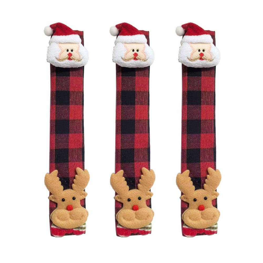 Festive Home Decor Christmas Handle Covers Microwave Handle Cover Flexible Design For Handles For Kitchen Appliances