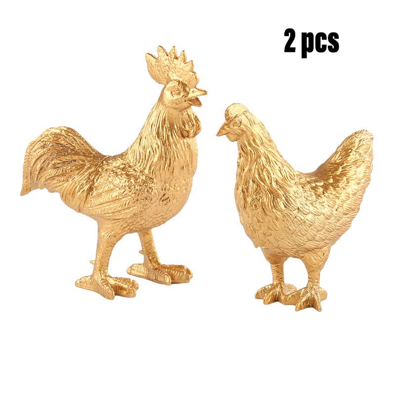 

Насекомое Утка Курица Крокодил Ящерица Модели Игрушка Набор Настольный Декор Подарки Детям Chicken(2PCS)