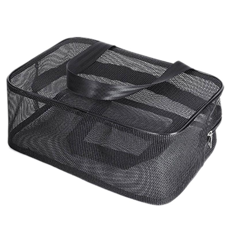 Organizatoare compacte din plasă pentru geantă de toaletă, pentru cămine universitare, camping și accesorii pentru baie, geantă de duș cu plasă agățată