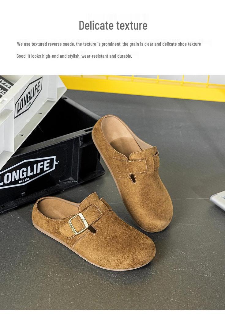 Women's Retro Thick-Soled Closed-Toe Mules - Spring/Summer 2026: Soft, Comfortable, Fashionable, Birkenstock-Inspired