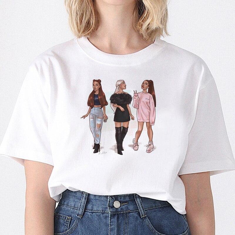 Camiseta blanca de mujer Harajuku belleza niñas impreso camiseta Vogue  Pretty Girl ropa ocio camiseta femenina streetwear comprar a buen precio —  entrega gratuita, reseñas reales con fotos — Joom